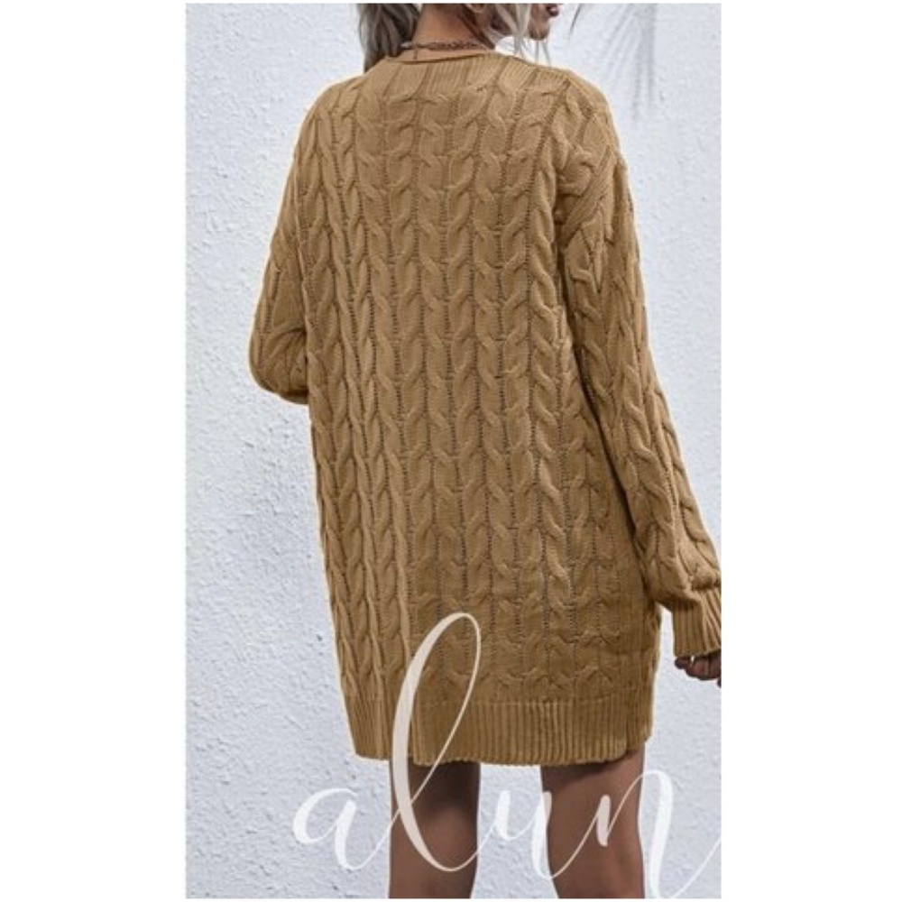 Cozy Open Front Oversized Cardigan - Picture 3 of 3